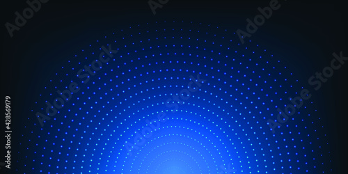 The orbit of the luminous circular point for futuristic technology background.Vector illustrations.