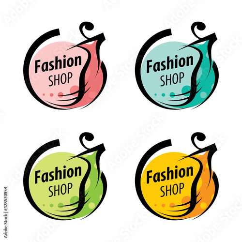 Fashion boutique dress with heart shaped shoulder hanger logo