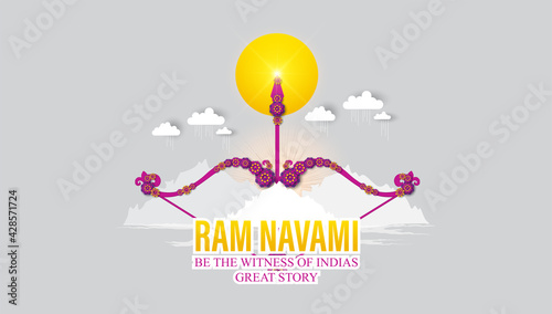 illustration of Ram Navami. vector
