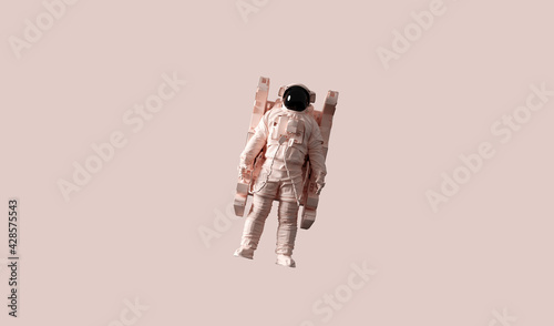 Astronaut pop art poster background.