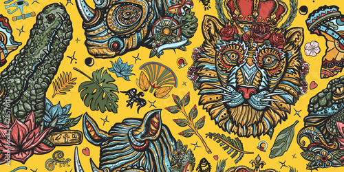 Canvas Print Zoo background