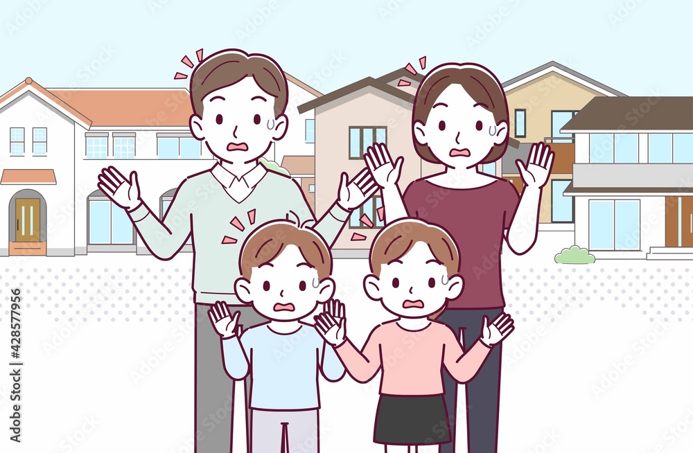 若い夫婦と2人の子供 若い夫婦と2人の子供