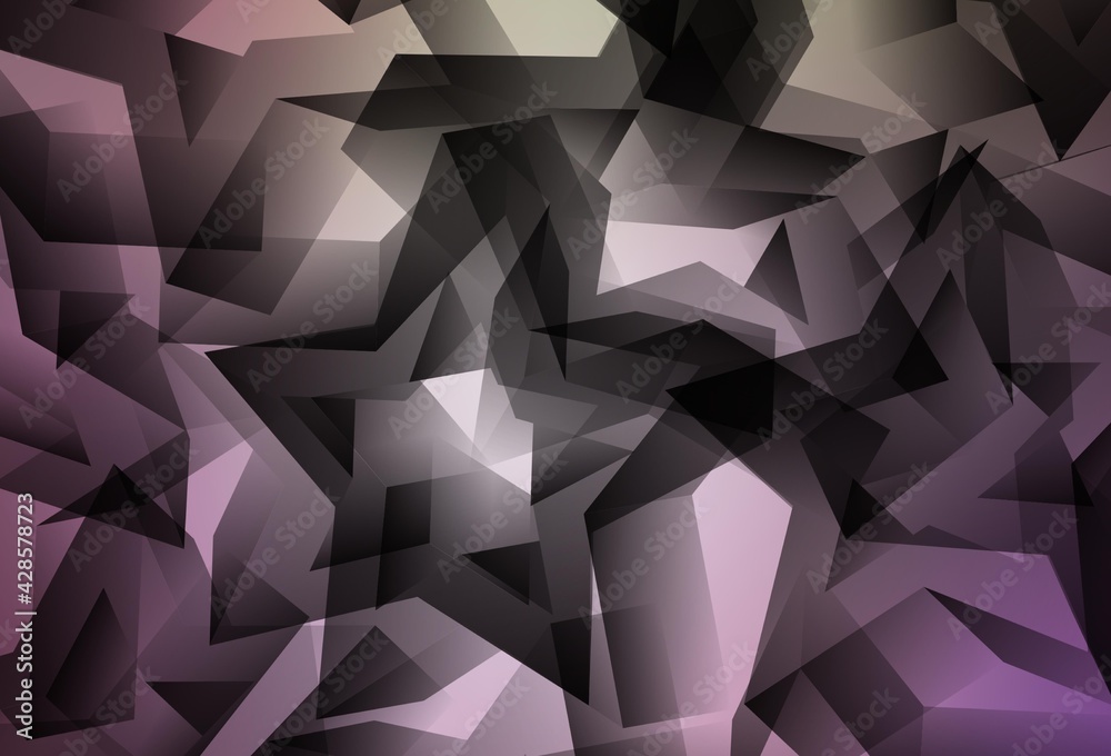 Obraz premium Light Pink, Green vector abstract mosaic pattern.