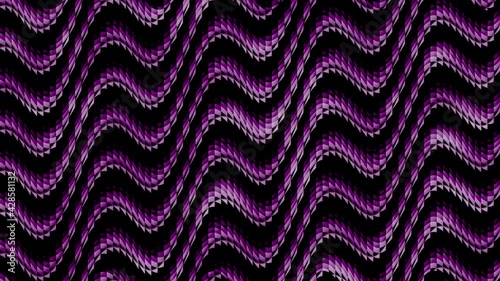 Wallpaper Mural The general direction of purple, wavy lines on a black background Torontodigital.ca