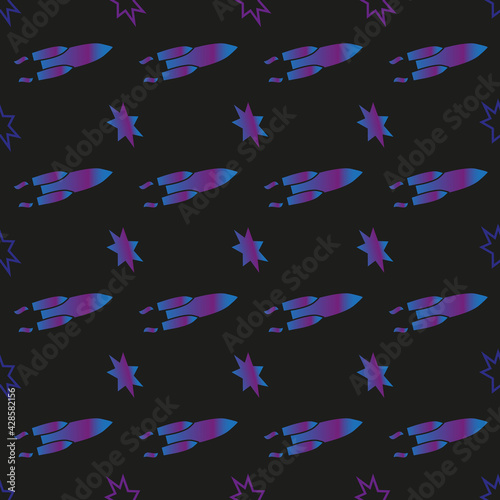 seamless pattern black space