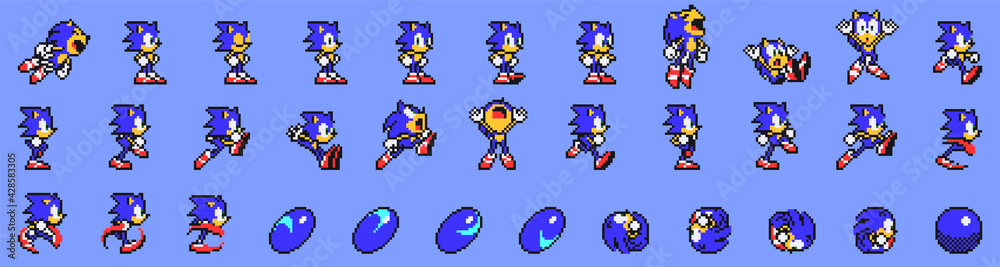 Super sonic pixel art