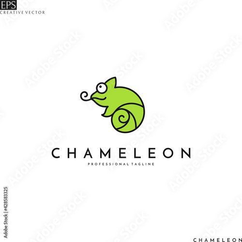 Green chameleon logo 