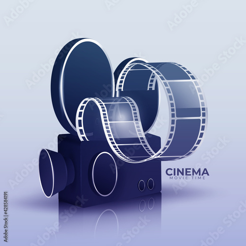 Abstract movie template. Cinema concept. EPS10 vector