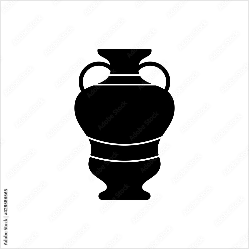 Pottery Icon, Ceramic Clay Vessel Pot