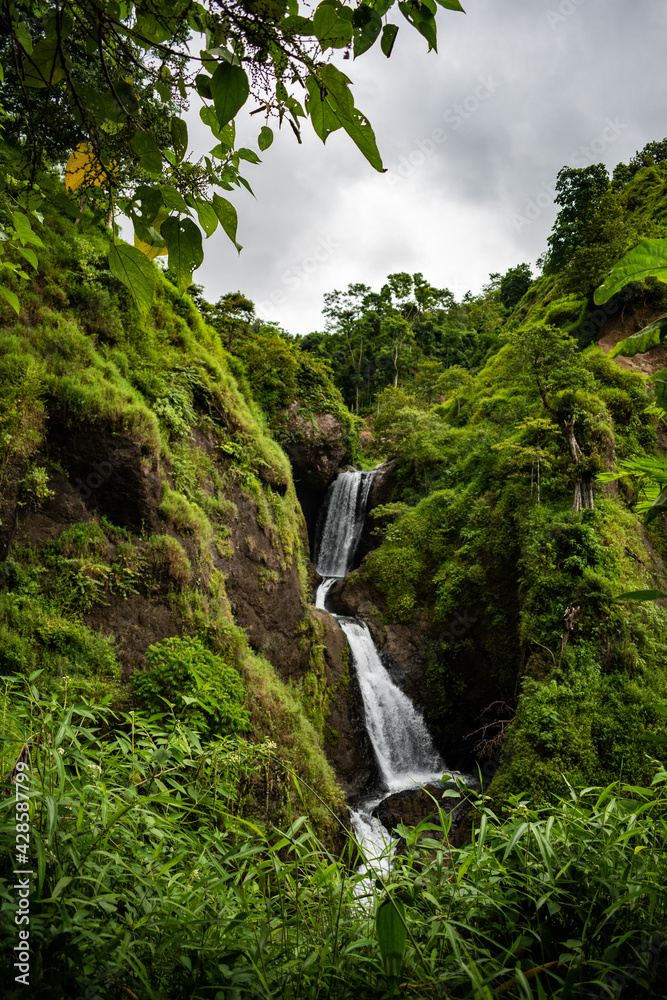 waterfall in the mountains