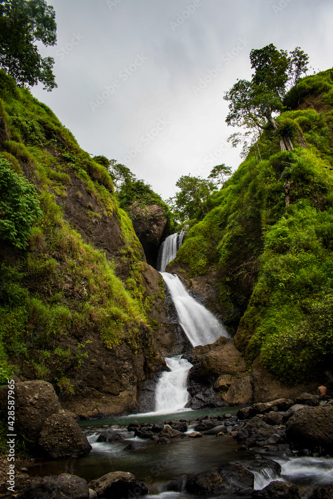 waterfall in the mountains