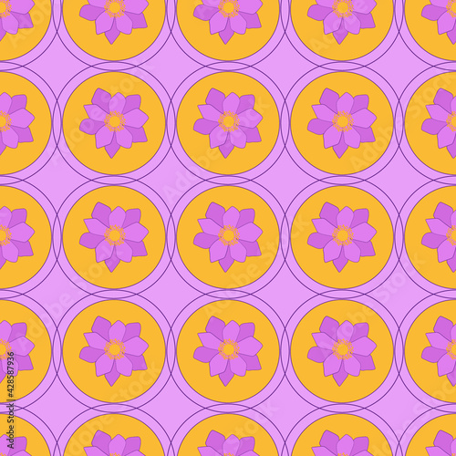 Colourful seamless pattern with flowers