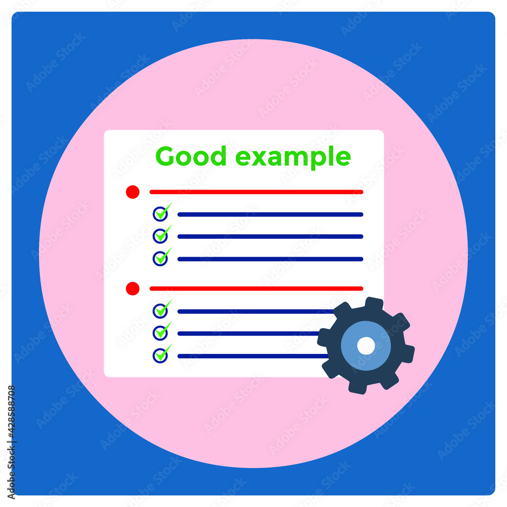 Vector illustration for Good Example List EPS10 Vector illustration for Good Example List EPS10