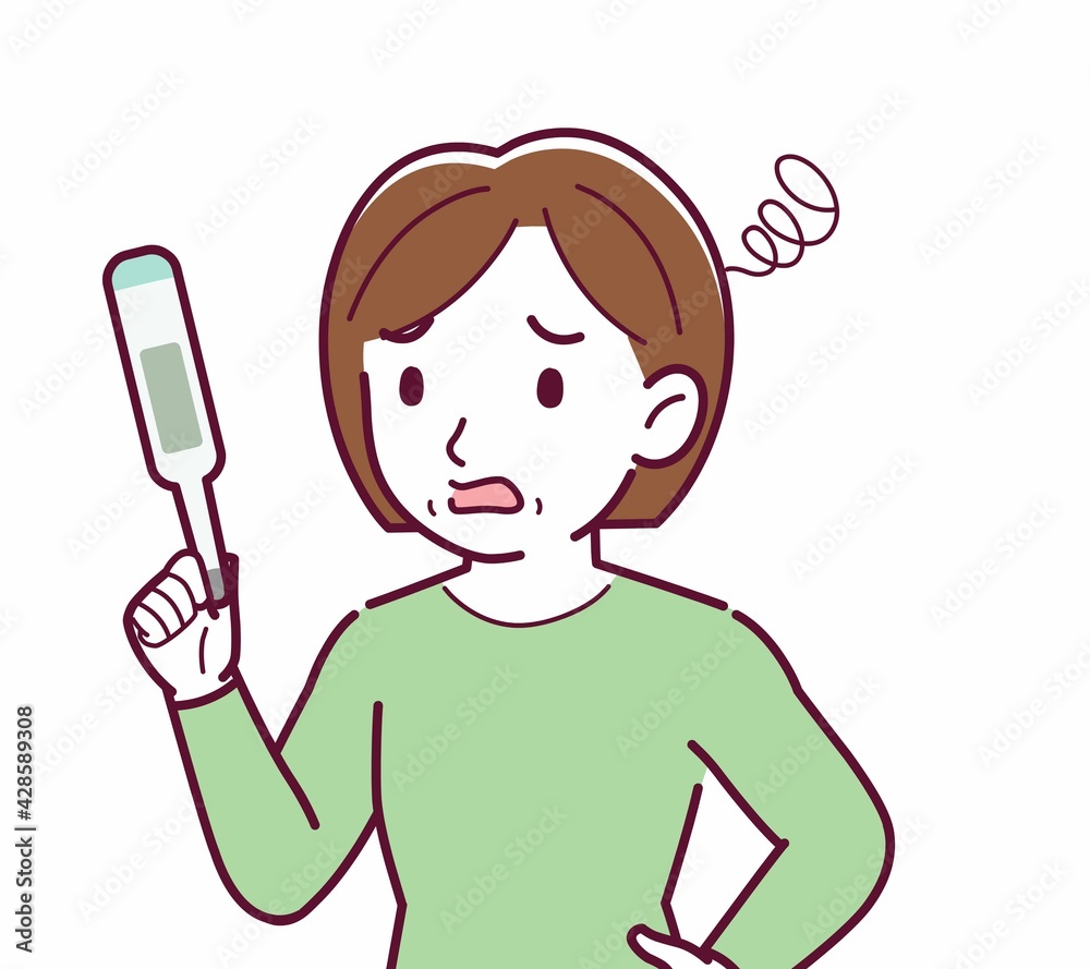 Middle-aged woman in green clothes Middle-aged woman in green clothes