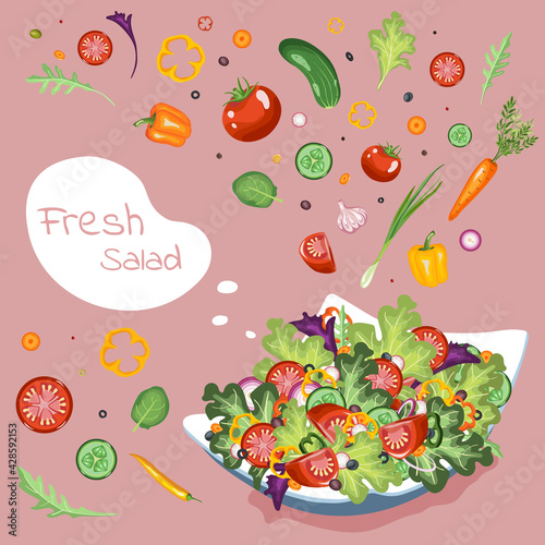 Vector culinary collection background with place for your text