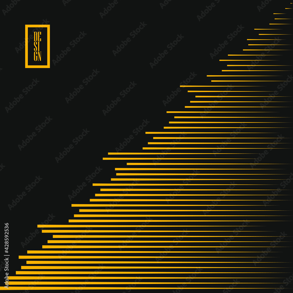 Yellow speed lines in triangle form. Gray background. Abstract shape. Geometric art. Trendy design element for prints, web pages, template, posters, monochrome backgrounds and pattern Yellow speed lines in triangle form. Gray background. Abstract shape. Geometric art. Trendy design element for prints, web pages, template, posters, monochrome backgrounds and pattern