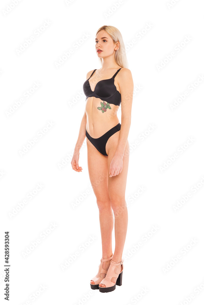Full body portrait of a young beautiful blonde woman Full body portrait of a young beautiful blonde woman