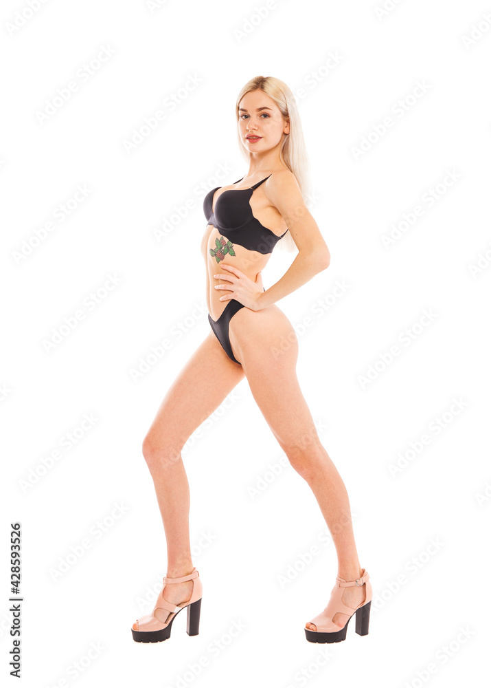 Full body portrait of a young beautiful blonde woman Full body portrait of a young beautiful blonde woman