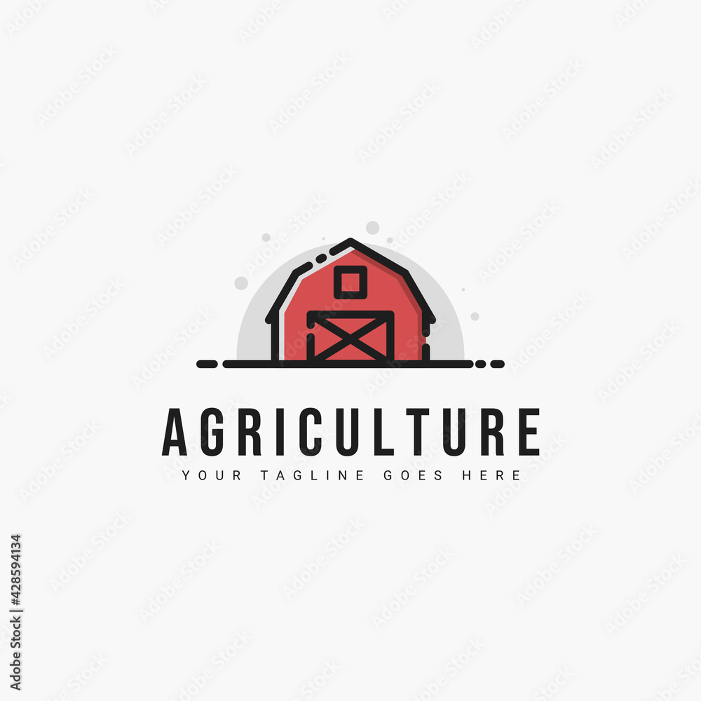 Agriculture barn logo vector illustration design. barn icon, symbol design