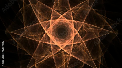 Geometric Spiral That Falls Down. Abstract Colorful Fractal Texture.