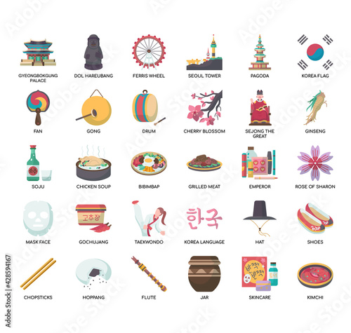 korea symbol , Thin Line and Pixel Perfect Icons