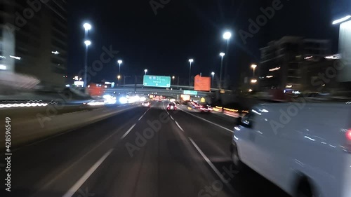 Time Lapse on Chicago Highway (Low Shutter)