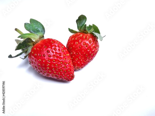 strawberry on white background