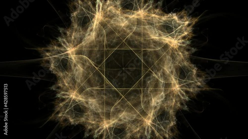 Abstract design made of sacred symbols signs geometry and designs on the subject of astrology alchemy magic
