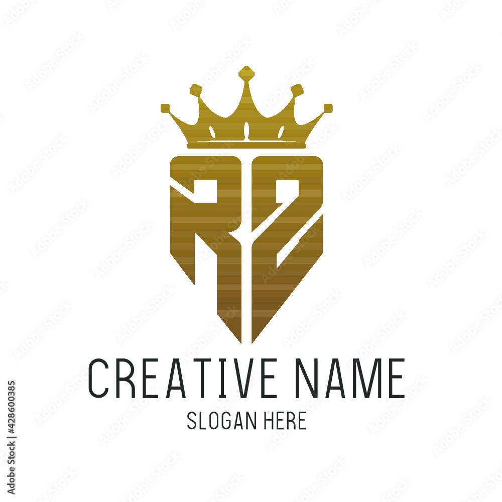 Vector Gold Crown Letter RZ Logo Vector Gold Crown Letter RZ Logo