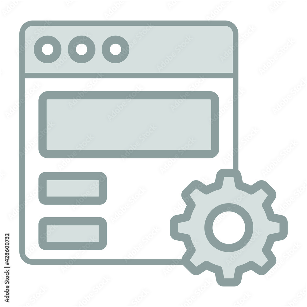 website management icon modern illustration website management icon modern illustration