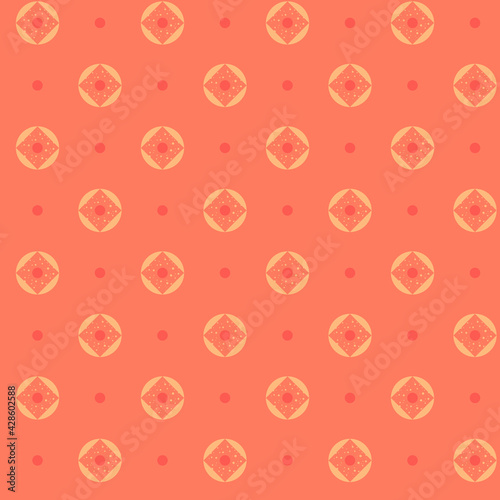 Coral color seamless pattern
