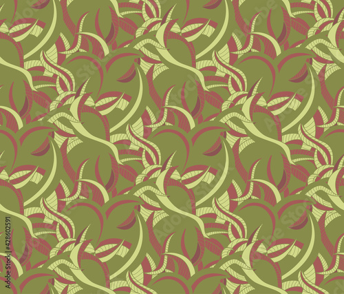 Abstract green seamless pattern