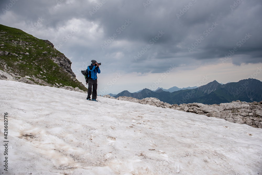 Obraz premium Person in den Allgäuer Alpen