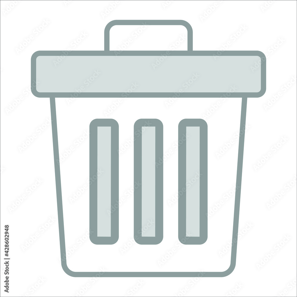 recycle bin icon modern illustration