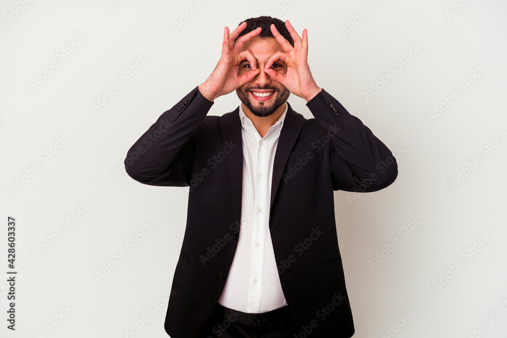 Young mixed race business man isolated on white background Young mixed race business man isolated on white background