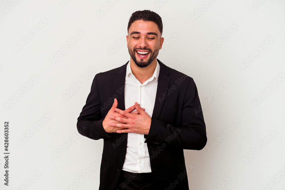 Young mixed race business man isolated on white background Young mixed race business man isolated on white background