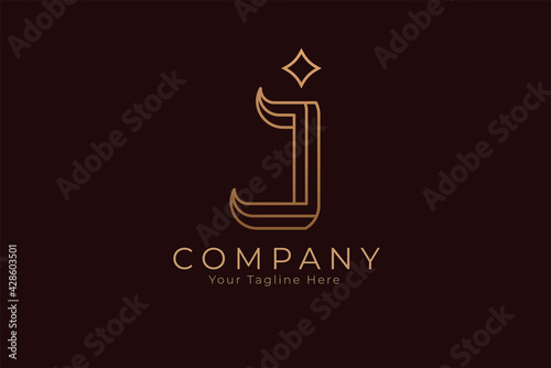 Initial J Logo, stylish and elegant monogram J logo, perfect for business and company logos, vector illustration