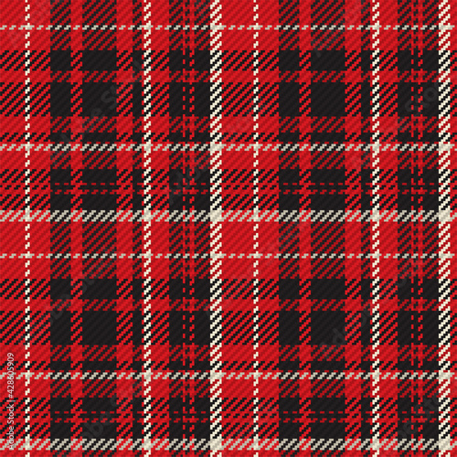 Seamless pattern of scottish tartan plaid. Repeatable background with check fabric texture. Vector backdrop striped textile print.