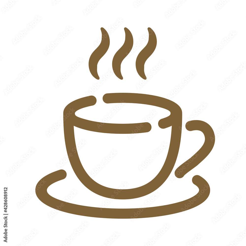Obraz premium かわいいコーヒーカップのアイコン
