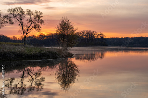 April sunrise over Busse Woods Elk Grove Village Illinois