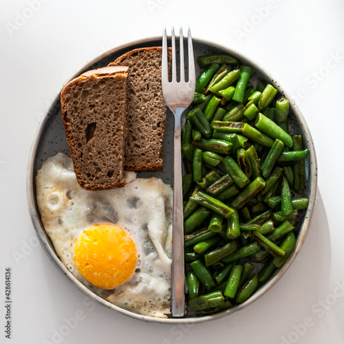 Healthy Eating Plate. Food on a plate illustrating the 