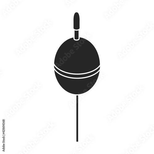 Fishing float vector black icon. Vector illustration fishing float on white background. Isolated black illustration icon of floats.