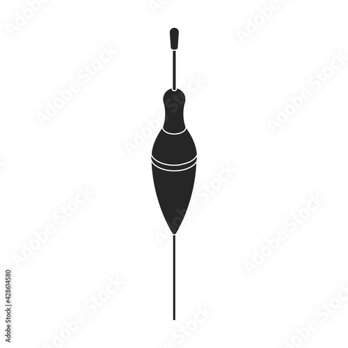 Fishing float vector black icon. Vector illustration fishing float on white background. Isolated black illustration icon of floats.