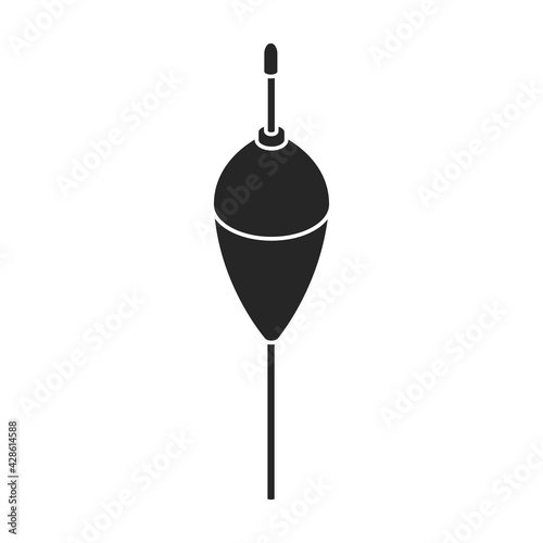 Fishing float vector black icon. Vector illustration fishing float on white background. Isolated black illustration icon of floats.