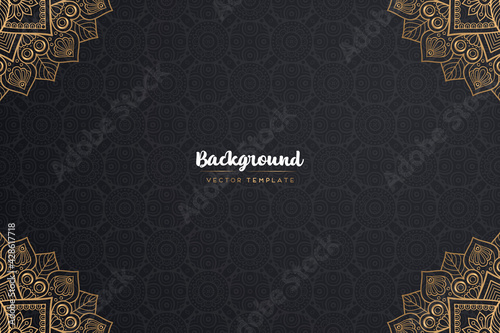 Gold background with mandala template