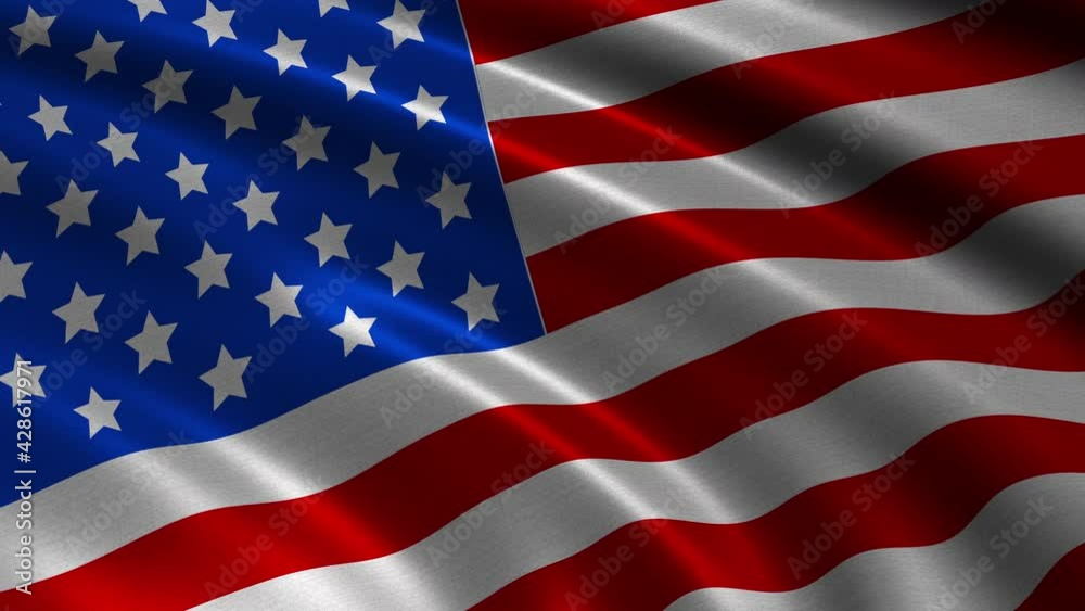 Motion graphic of United states flag with wind for the 4th of July as USA independence day seamless loop video Motion graphic of United states flag with wind for the 4th of July as USA independence day seamless loop video