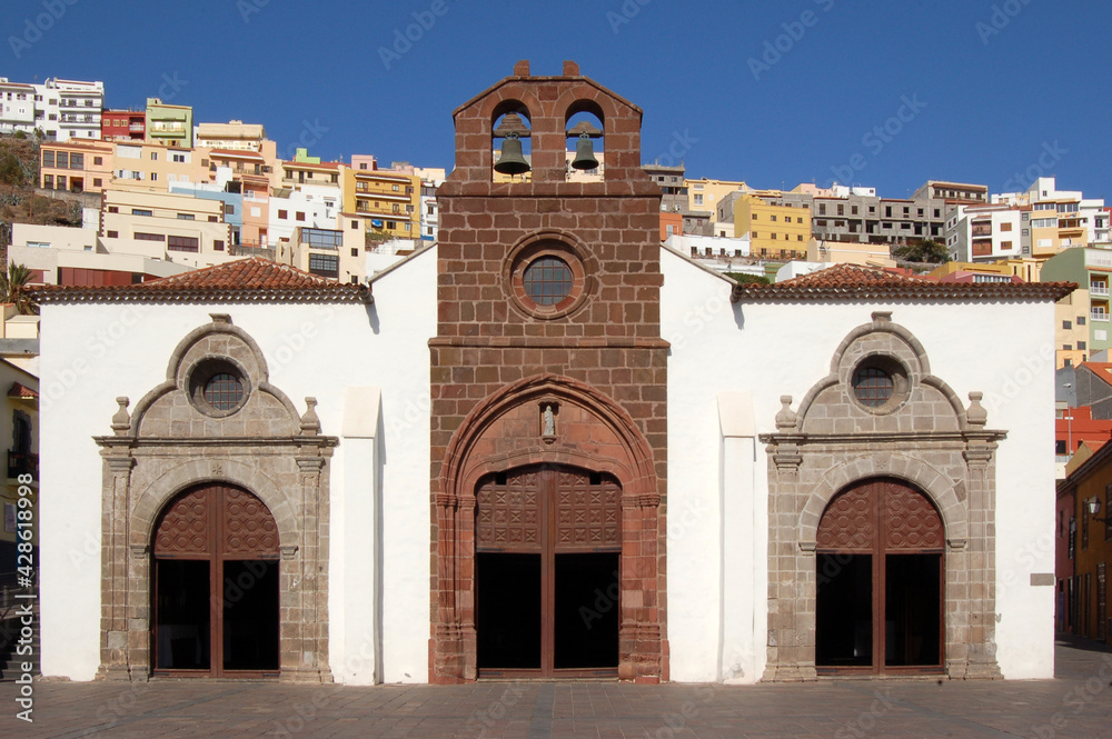 Kirche La Nuestra Senora de la Asuncion, San Sebastian, eine der schönsten Kirchen auf La Gomera, Kanarische Inseln, Spanien