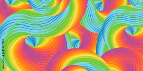Abstract colorful spiral background. Colorful abstract background. Modern backgrounds. Abstract wave rainbow background.