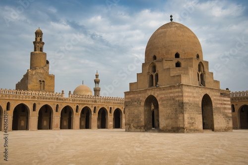 Mosque of Ibn Tulun in medieval part of islamic Cairo, Egypt