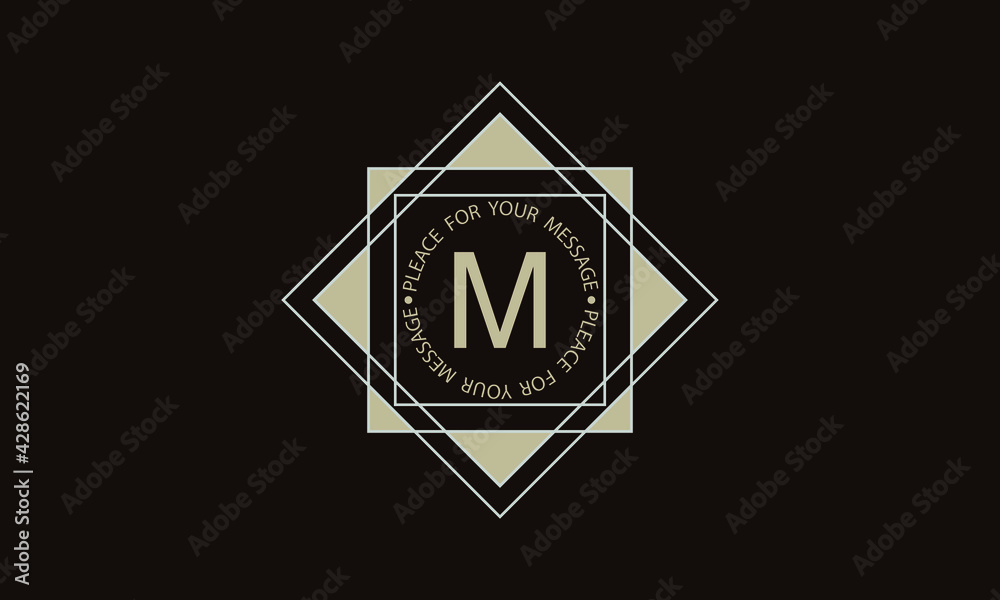 Elegant geometric logo. Icon, brand of the company with the alphabetic letter M. Creative logo of business, salon, boutique, company, corporation. Elegant geometric logo. Icon, brand of the company with the alphabetic letter M. Creative logo of business, salon, boutique, company, corporation.